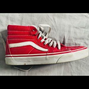 Red high top vans